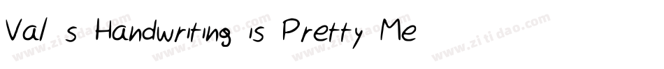 Val s Handwriting is Pretty Messy字体转换